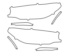 2017-2020 BMW 5 Series, All, Headlight Cover Film M-Sport