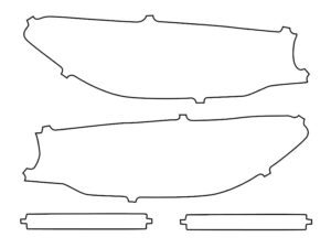 2017-2020 BMW 5 Series, M-Sport, Headlight Cover Film