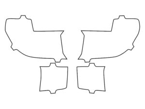 2022-2025 Chevrolet Silverado, 1500 WT, 1500 Custom, Front Reflector Delete Cover Film