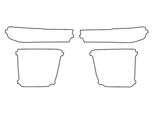 2024-2025 Chevrolet Silverado, 2500 WT, 2500 Custom, 3500 WT, 3500 Custom, Headlight Cover Film