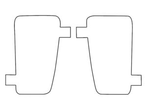 2019-2021 GMC Sierra, 1500, Reverse Light Cover Film Halogen Taillight