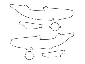 2016-2021 Honda Civic, Hatchback, FK8 Type R, Headlight Cover Film