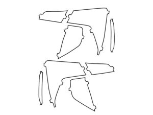 2016-2021 Honda Civic, Hatchback, FK8 Type R, Rear Reflector Delete Cover Film