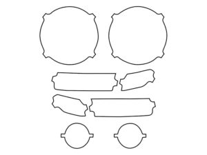 2020-2025 Jeep Gladiator JT, Rubicon, Overland, Mojave, Headlight Cover Film