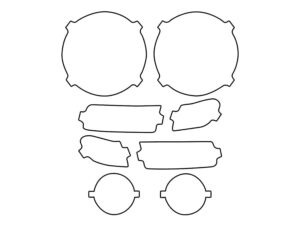 2020-2025 Jeep Gladiator JT, Sport, Sport S, Headlight Cover Film