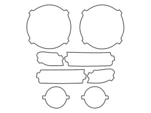 2018-2023 Jeep Wrangler JL/JLU, Rubicon, Headlight Cover Film