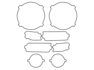 2018-2023 Jeep Wrangler JL/JLU, All With Halogen Turn, Headlight Cover Film Does not fit LED