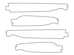 2021-2025 Lexus IS, Sedan, Rear Marker Cover Film