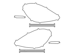 2020-2023 Porsche Cayenne, Coupe Turbo, Headlight Cover Film