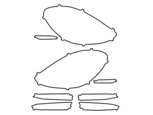 2017-2023 Porsche Panamera, Turbo, Headlight Cover Film