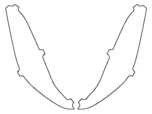 2018-2023 Tesla Model 3, All, Front Reflector Delete Cover Film