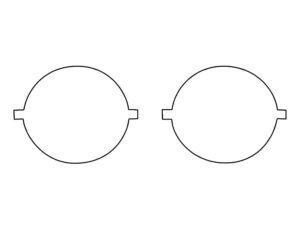 2014-2024 Toyota 4Runner, W Oval Lights, Fog Light Cover Film