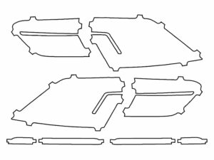 2022-2024 Volkswagen Tiguan, S, SE, Tail Light Cover Film