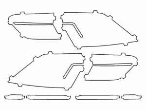 2022-2024 Volkswagen Tiguan, SEL, R-LINE, Tail Light Cover Film