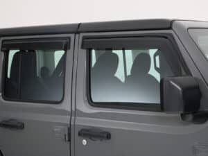 2018-2026 Jeep  Wrangler JL/JLU, Ventguard, 4pc, Front, Rear Doors, Smoke
