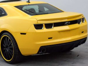 2010-2013 Chevrolet Camaro, Black Out Panel, with Bow Tie Cut Out, 1 Piece, Carbon Fiber Look