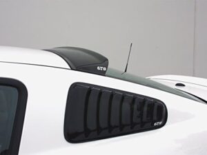 2005-2014 Ford Mustang, Louvered Quarter Window Covers, Smoke