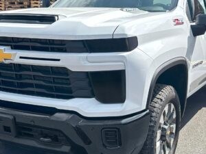 2020-2026 Chevrolet Silverado, 2500, Except LT, RST, LT Trail Boss, LTZ, High Country, ZR2, Headlight Cover, 4 Piece, Carbon Fiber Look