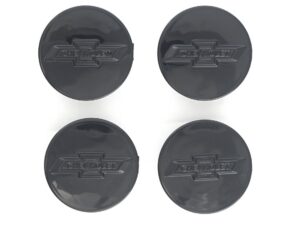 Gloss Black Wheel Cap Set for 10-17 Chevrolet Equinox, 15-26 Chevrolet Colorado, 18-26 Chevrolet Traverse, 19-26 Chevrolet Blazer, 24-26 Chevrolet Trailblazer